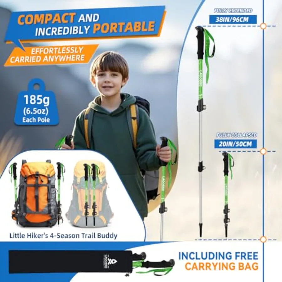 Lightweight Collapsible Hiking Poles Telescoping Trekking Poles Set