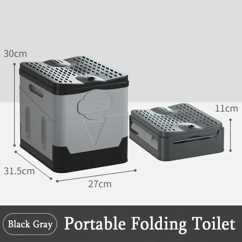 Outdoor Folding Portable Toilet For Camping And Travel Reusable