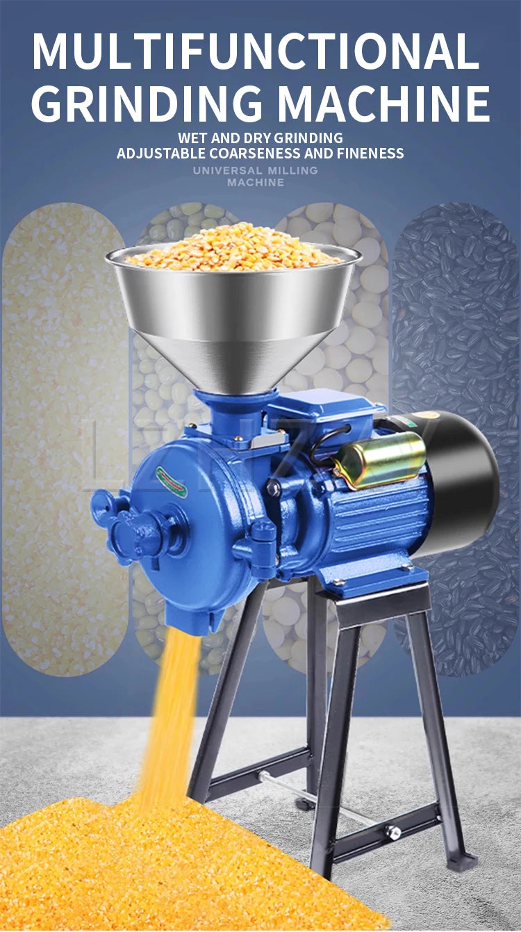 LZHZXY 220V Corn Grinder Multifunctional Dry And Wet Mill
