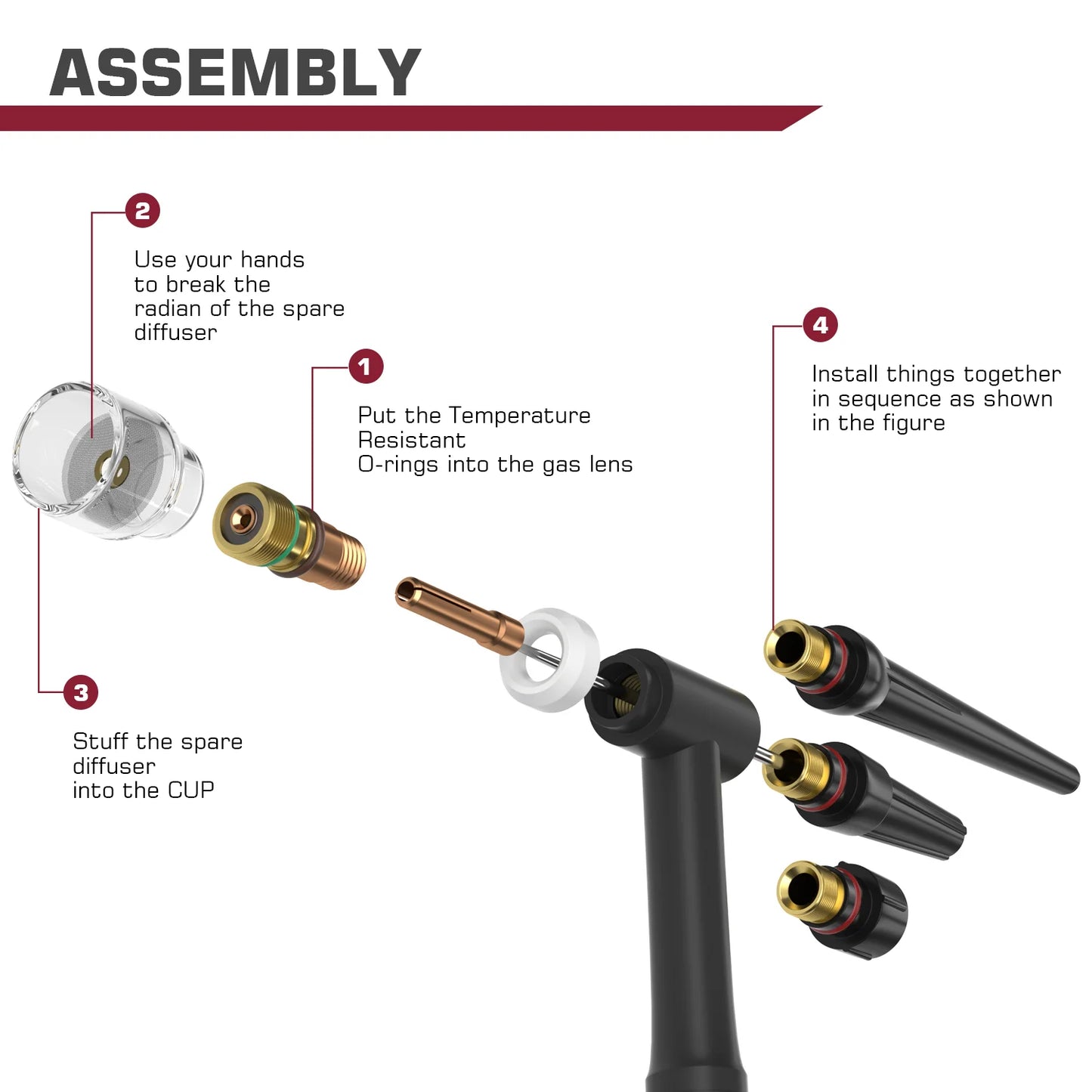 ARCCAPTAIN WP 17 18 26 TIG Welding Torch Accessories Kit