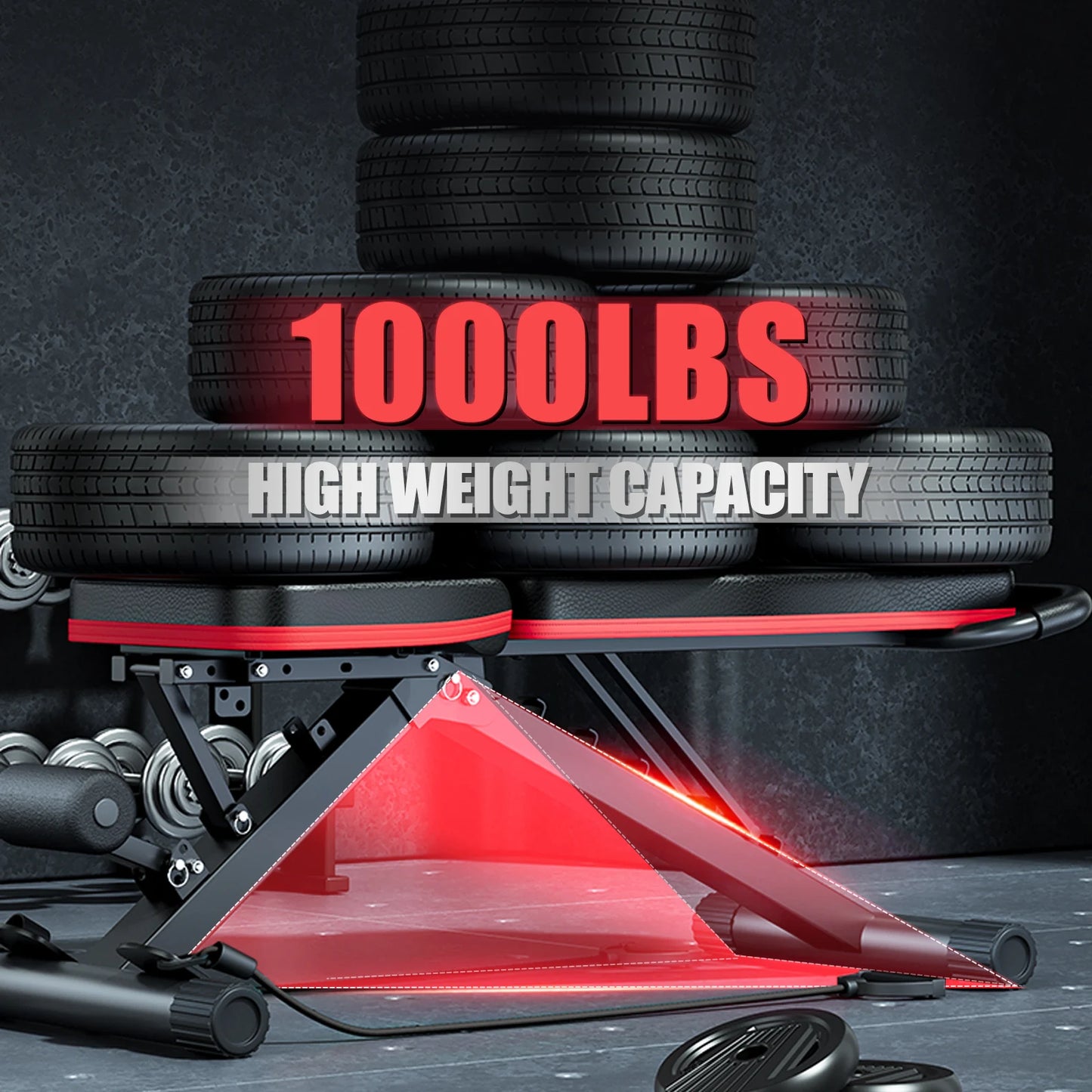 14-In-1 Foldable Dumbbell Bench With 6 Adjustable Levels For Full Body Workout