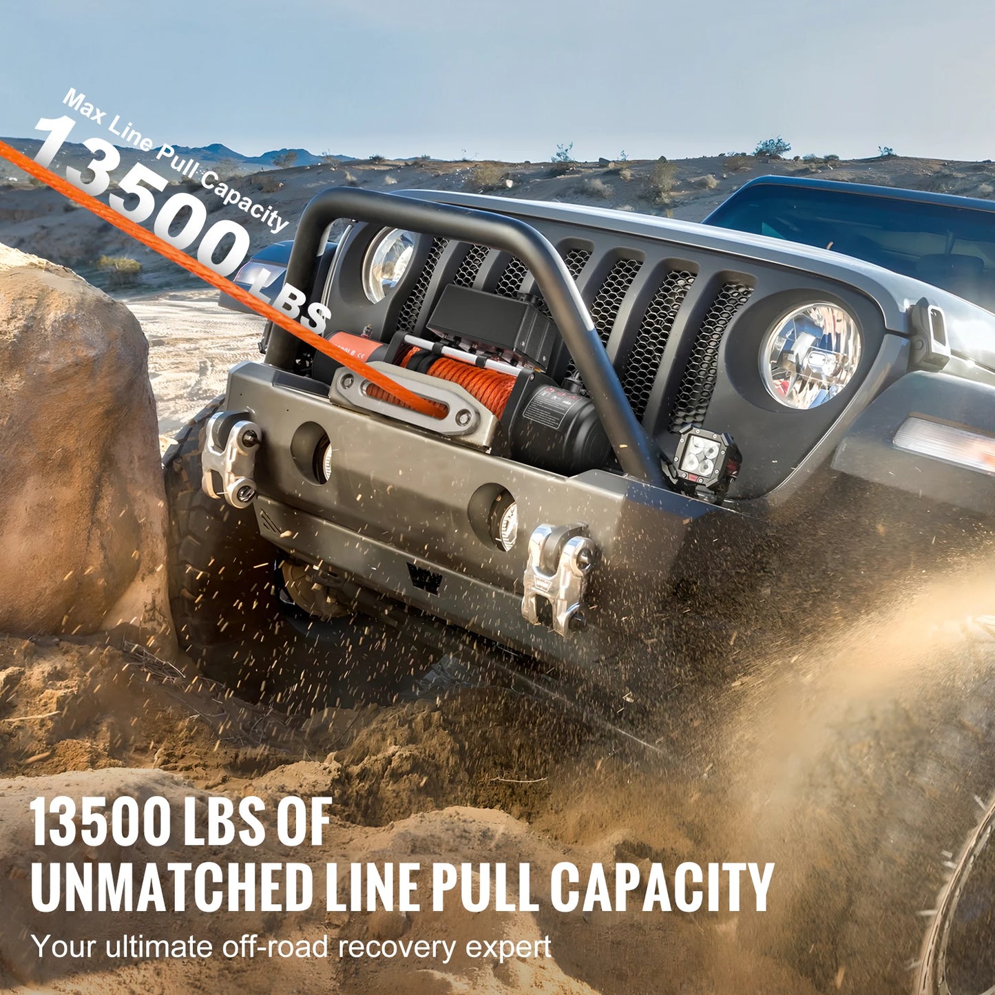 SucceBuy 13500Lb Electric Winch With Wireless Remote