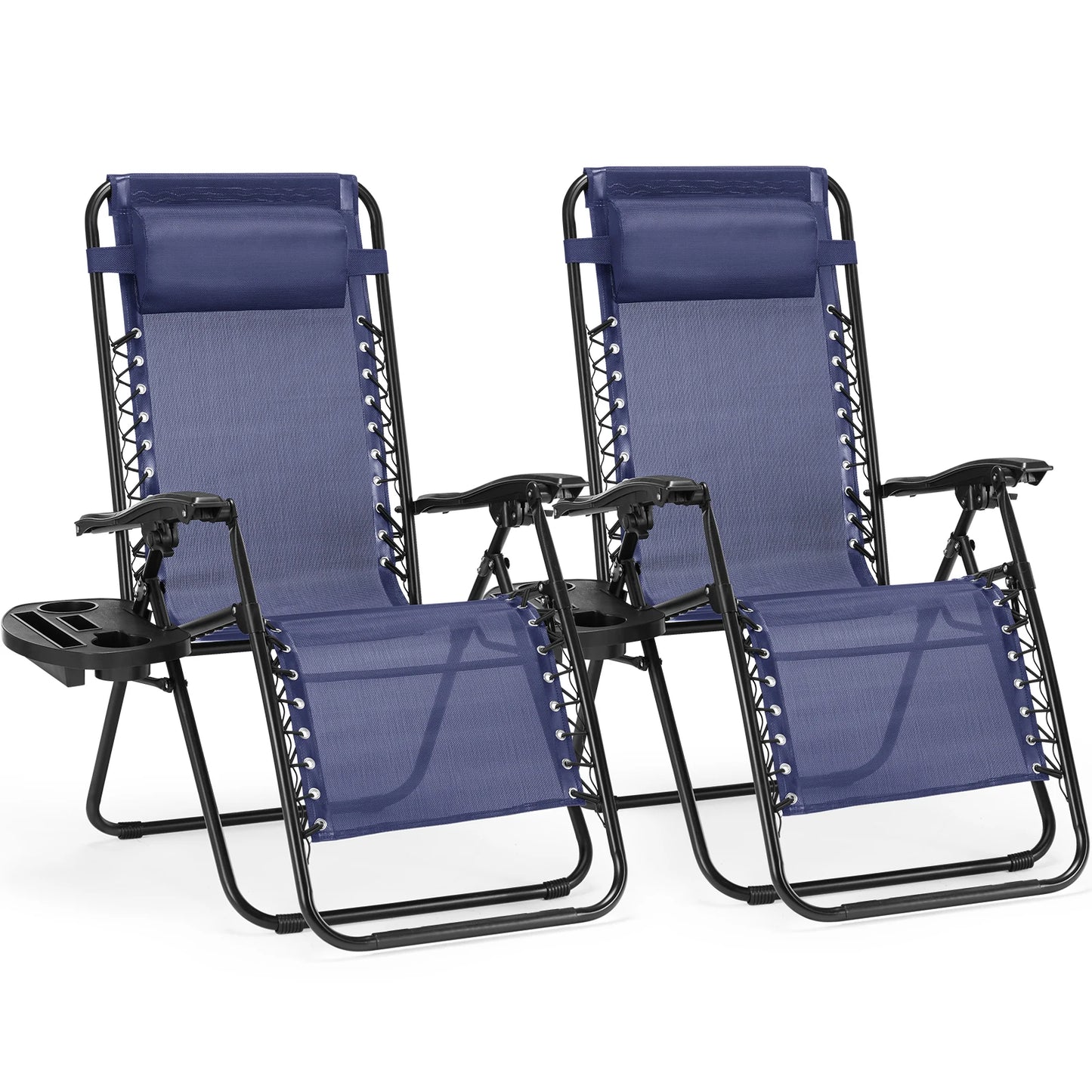 JHK Zero Gravity Two Pack Portable Recliners for Outdoor Patio