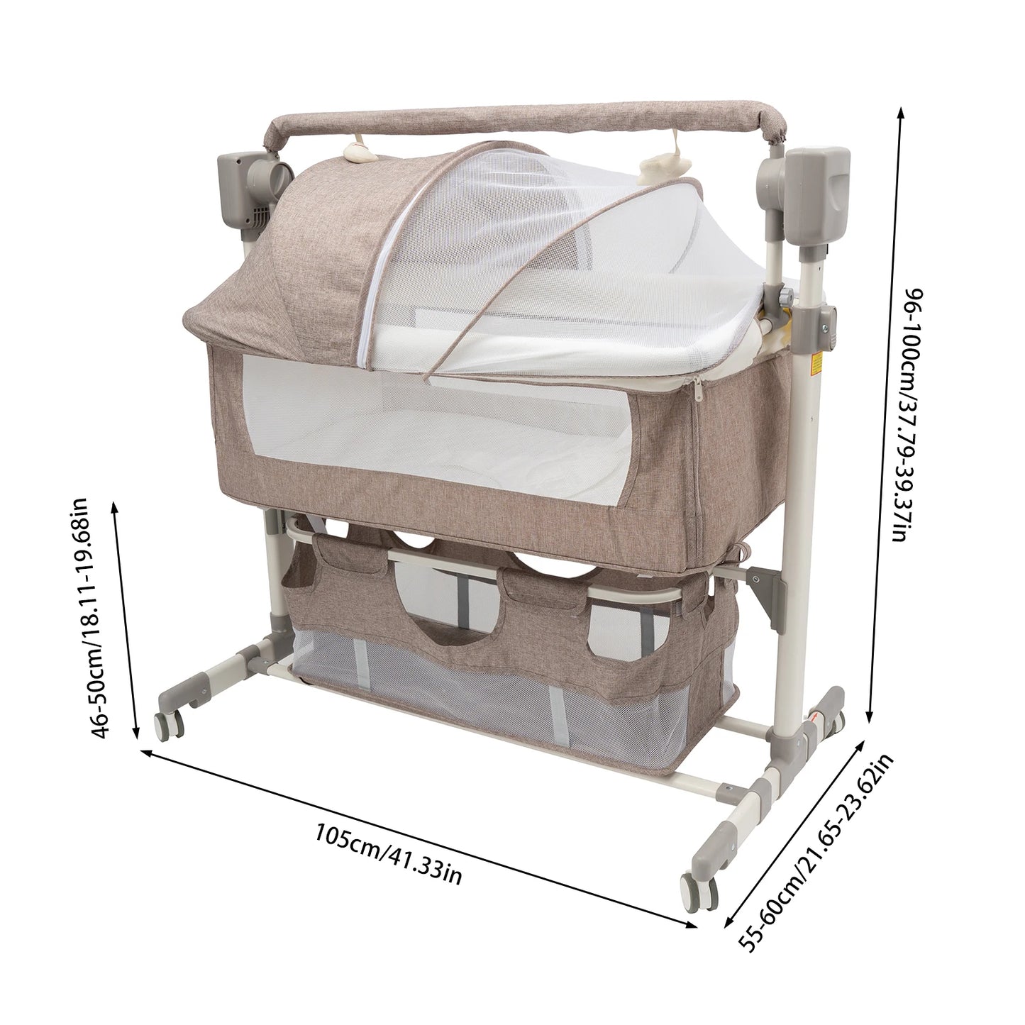 Smart Electric Baby Bassinet Bedside Sleeper With Music Automatic Cradle