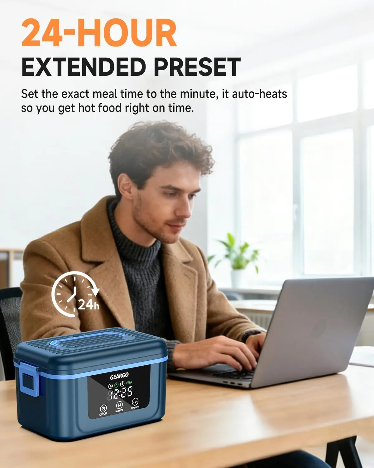 Cordless Electric Heated Lunch Box For On The Go Meals