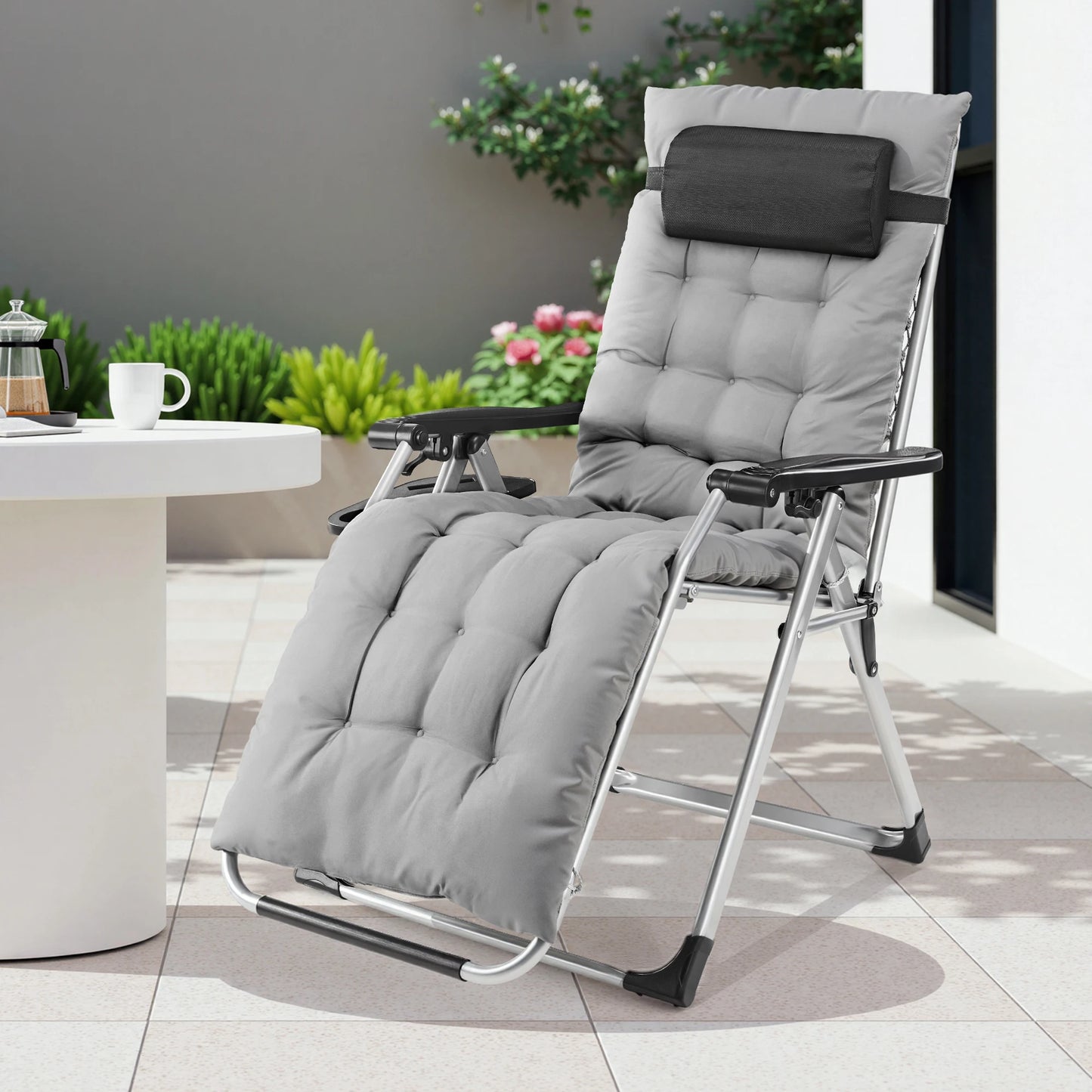 JHK Zero Gravity Two Pack Portable Recliners for Outdoor Patio
