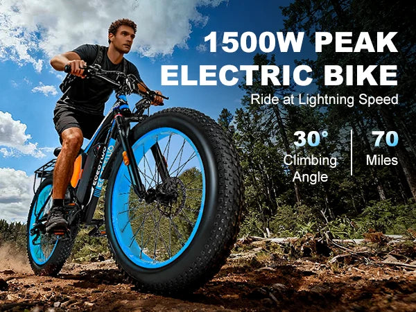 EOEOTWO Fat Tire Electric Bike With Powerful 1000W Motor