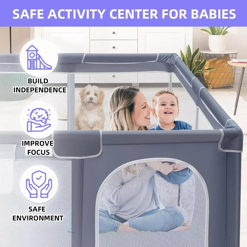 Kids Foldable Baby Playpen Playground Indoor Outdoor Safety Play Yard Portable
