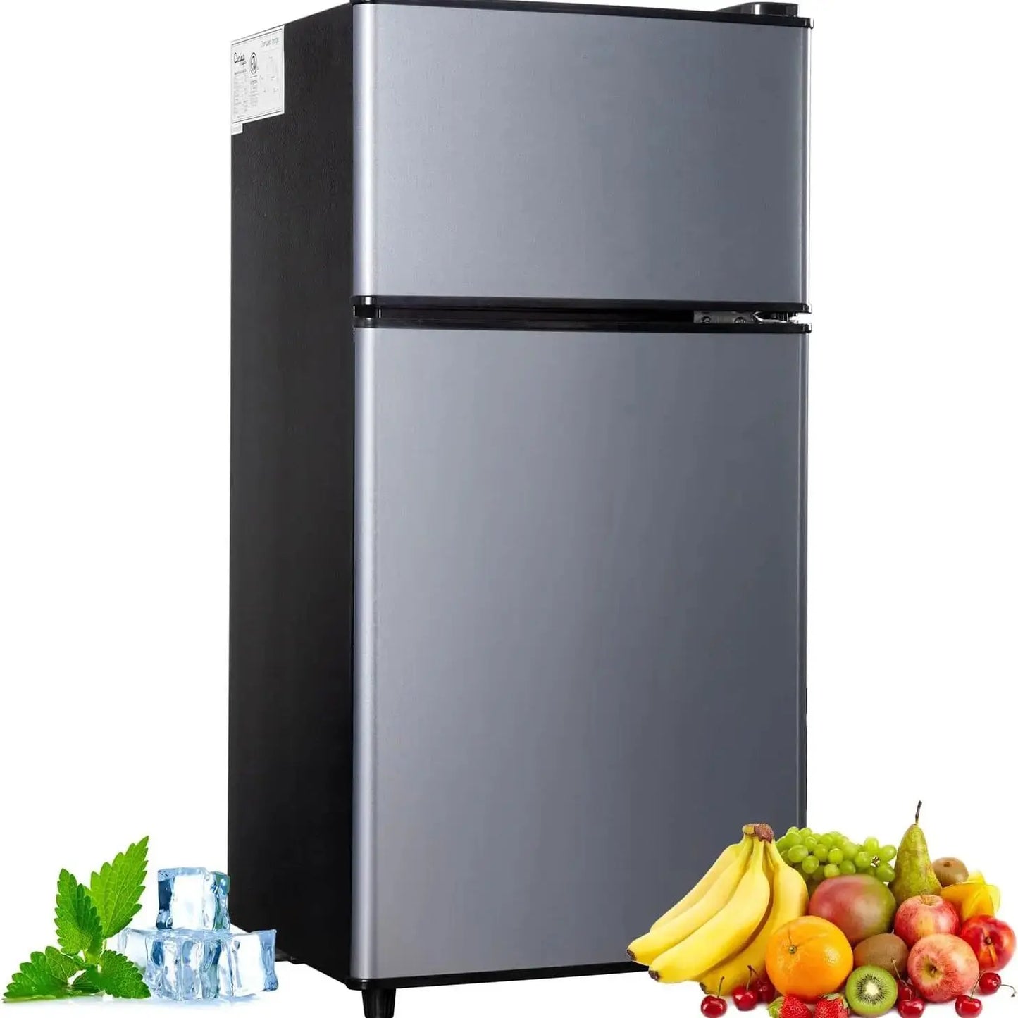 Krib Bling Mini Fridge With Freezer 2.9 Cu Ft Efficient