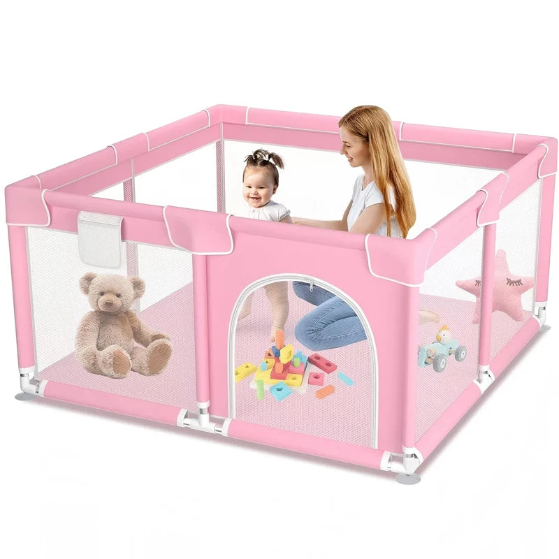 Kids Foldable Baby Playpen Playground Indoor Outdoor Safety Play Yard Portable