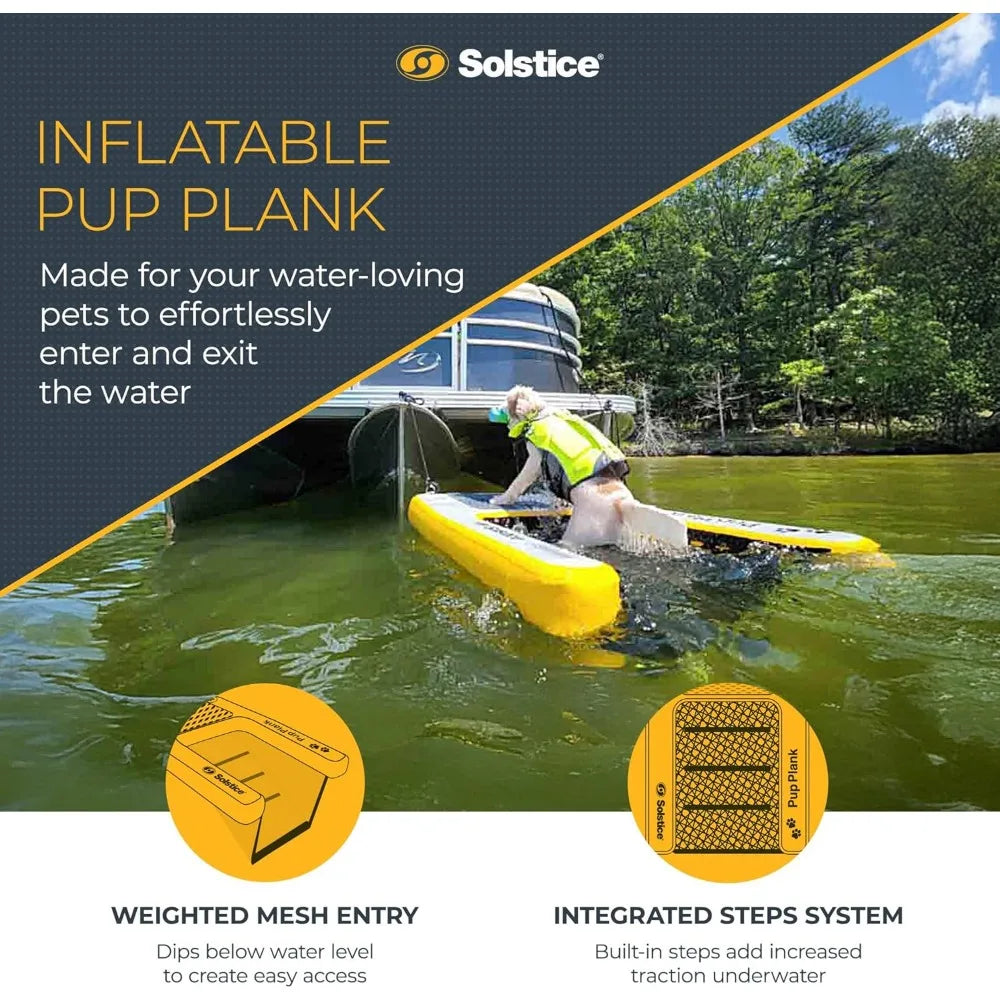 Solstice Inflatable Pup Plank Water Ramp for Boats and Docks