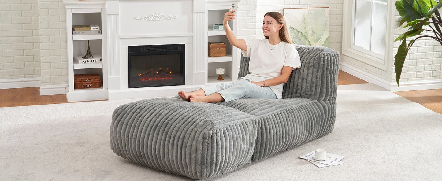 Bean Bag Lounger Chair With Memory Foam