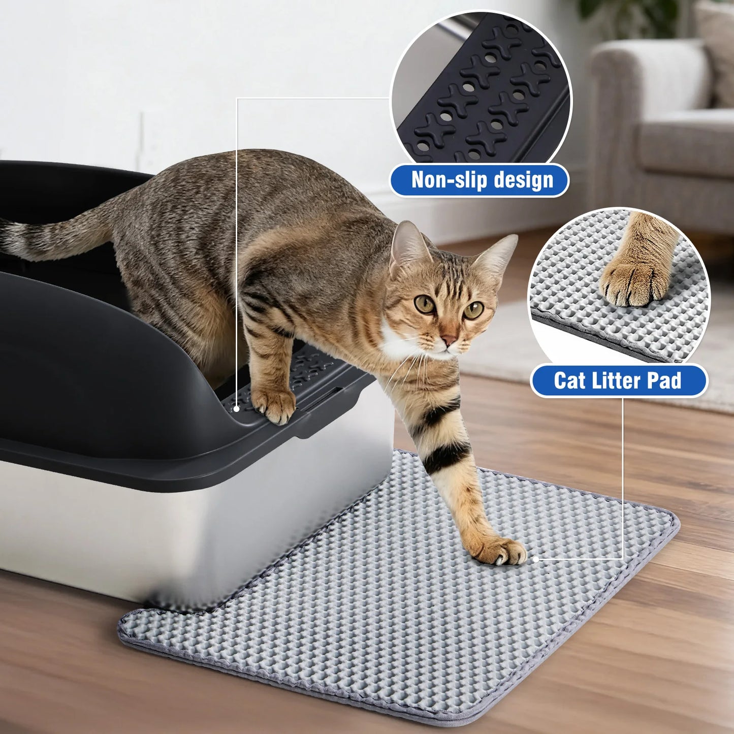 Stainless Steel Cat Litter Box With Lid Scoop Included