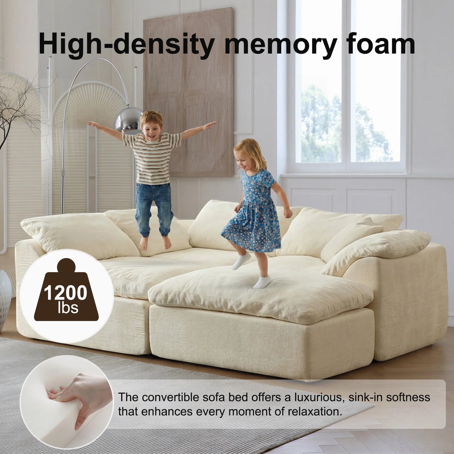 Yeflixvrau Modern L Shaped Sectional Sofa With Removable Cushions