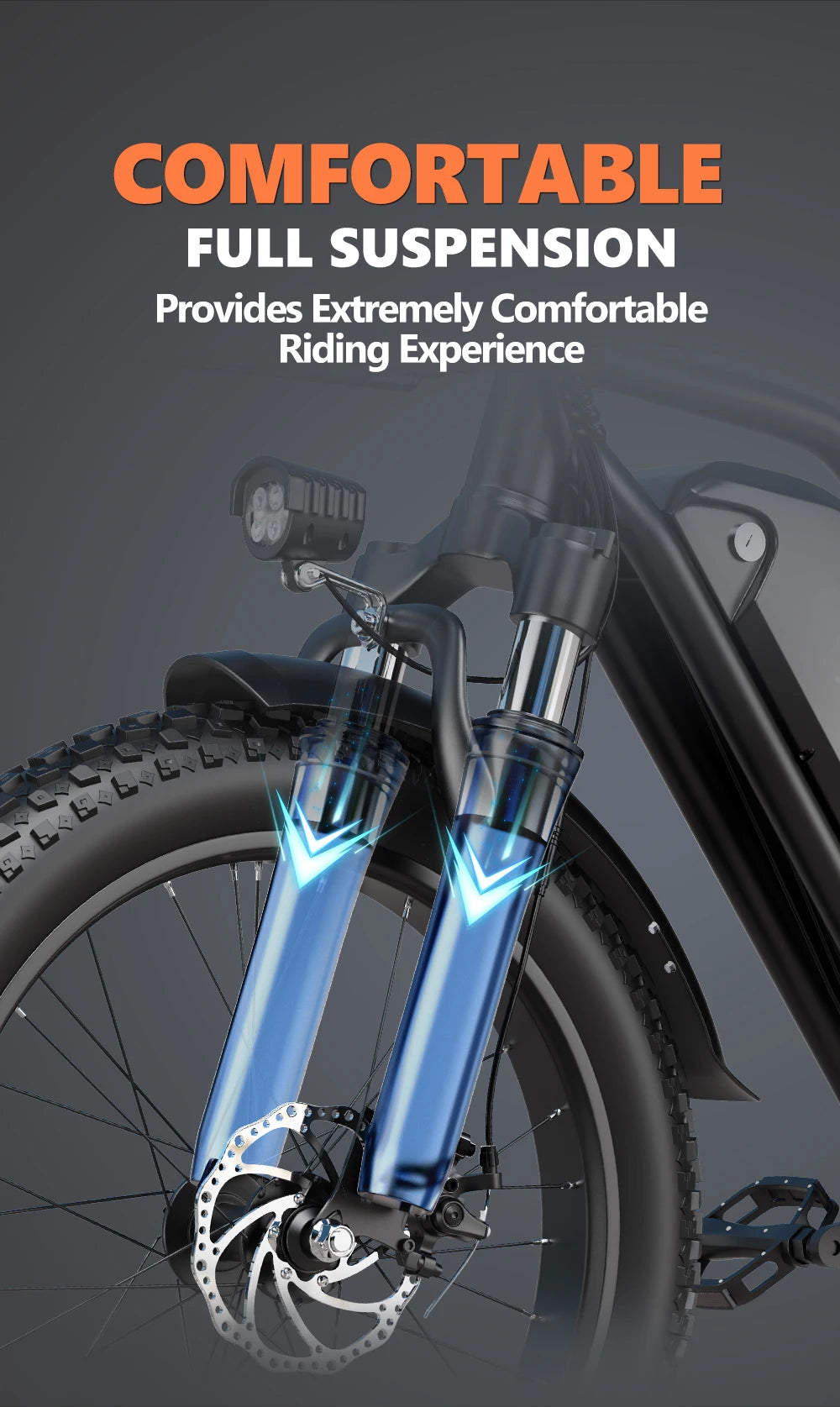 Kickwey Electric Mountain Bike 1500W Peak Removable Battery