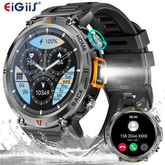 EIGIIS KE3 Bluetooth Smartwatch For Men Health Monitor
