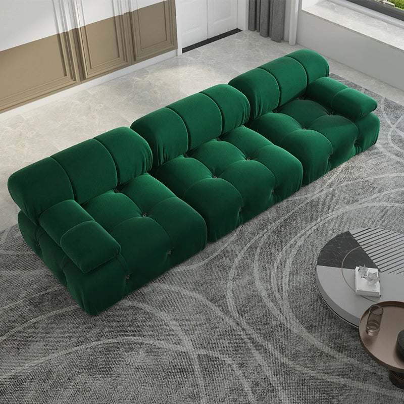 Sdorens Velvet Minimalist Modular Sectional Sofa Modern Convertible Living Room