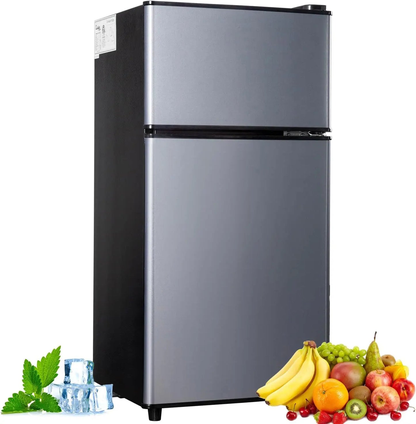 Krib Bling Mini Fridge With Freezer 2.9 Cu Ft Efficient