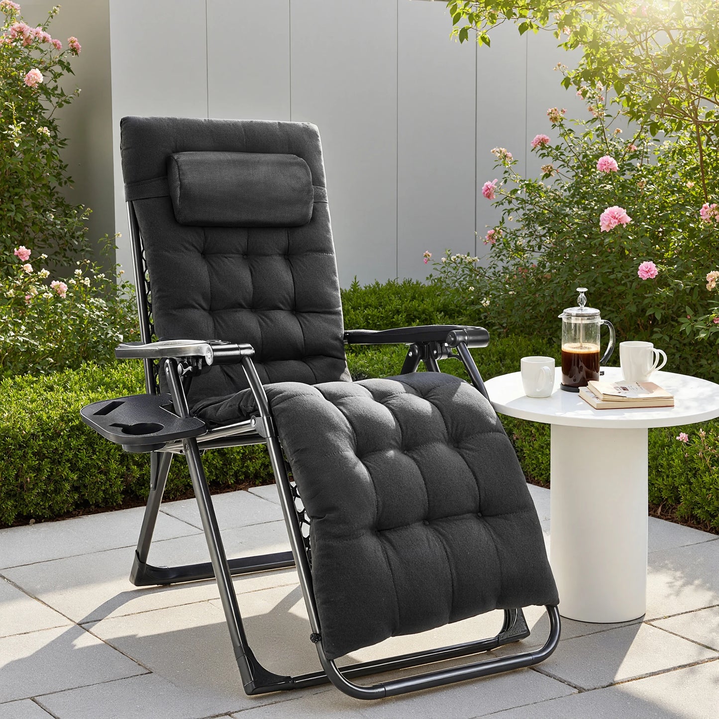 JHK Zero Gravity Two Pack Portable Recliners for Outdoor Patio