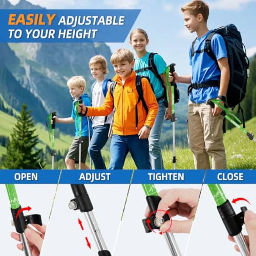 Lightweight Collapsible Hiking Poles Telescoping Trekking Poles Set