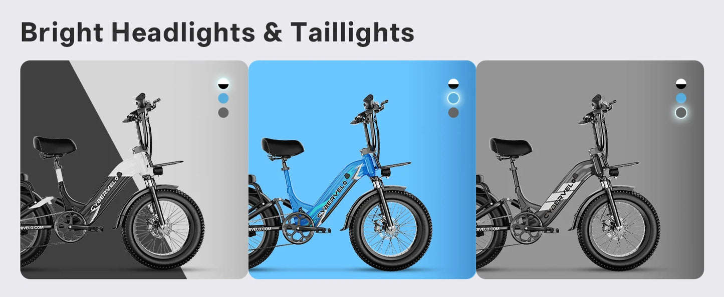CYBERVELO EK12 Step Through Electric Bike With Removable 48V Battery