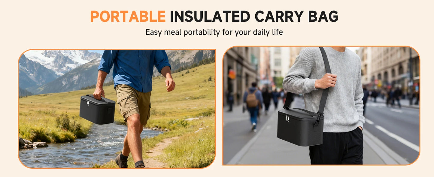 Cordless Electric Heated Lunch Box For On The Go Meals