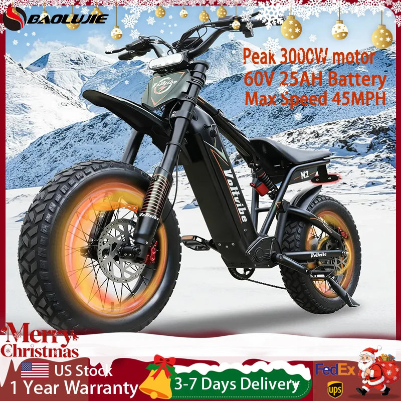 BAOLUJIE Electric Bike 1500W Peak Power E Bike for Adults