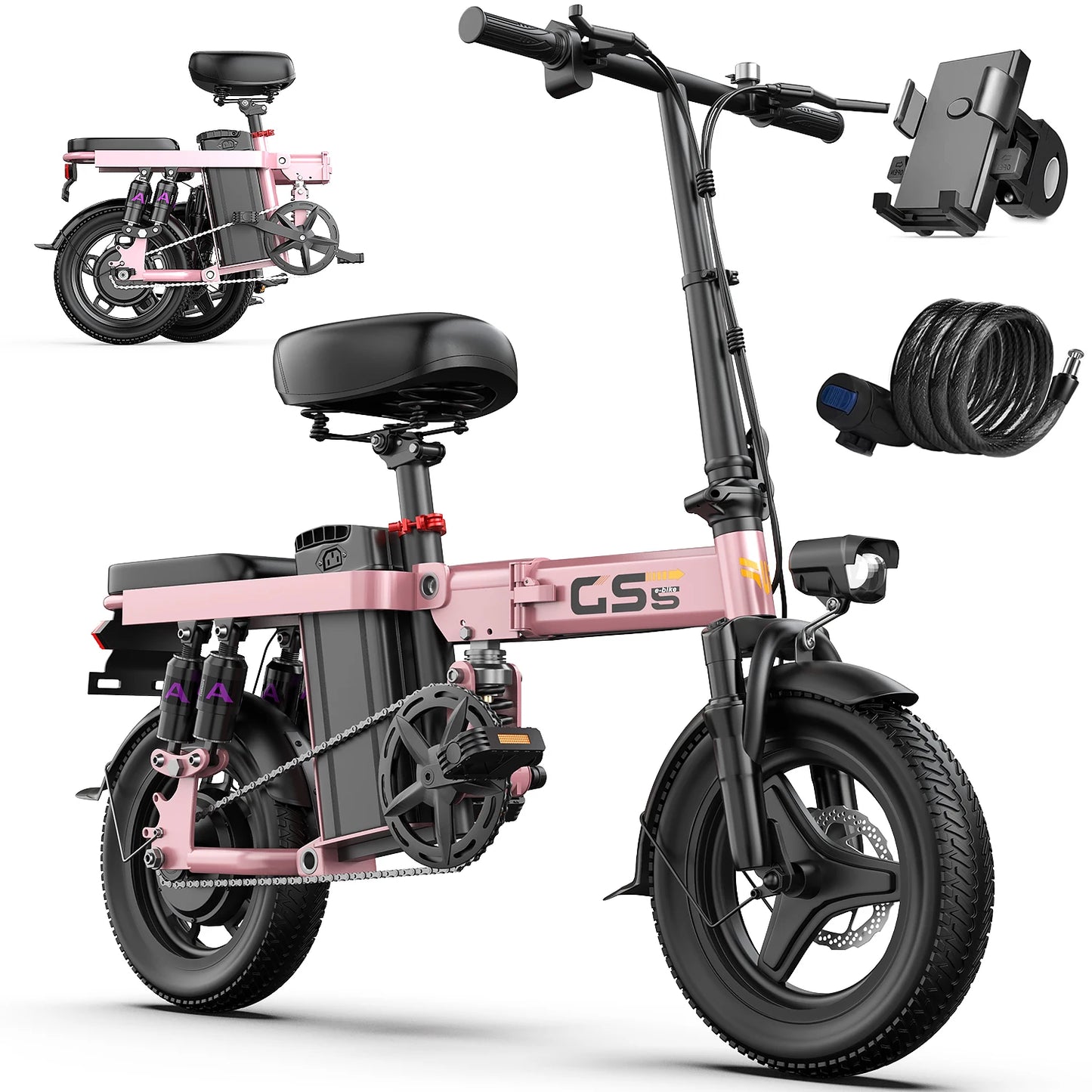 UPlee GS5 48V 15Ah Foldable Electric Bike 25-29 km/h