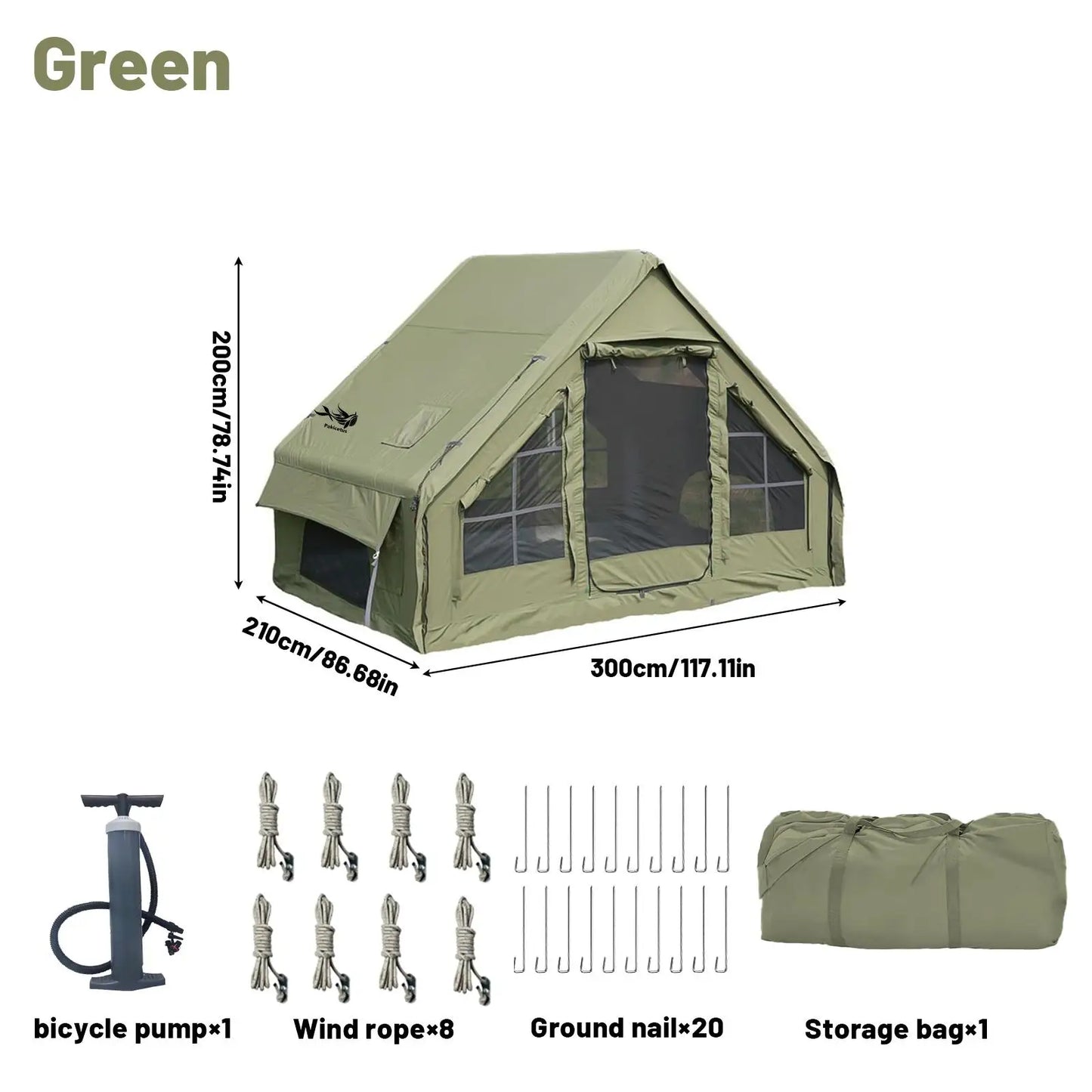Pakicetus Inflatable Camping Tent Quick Setup Air Frame
