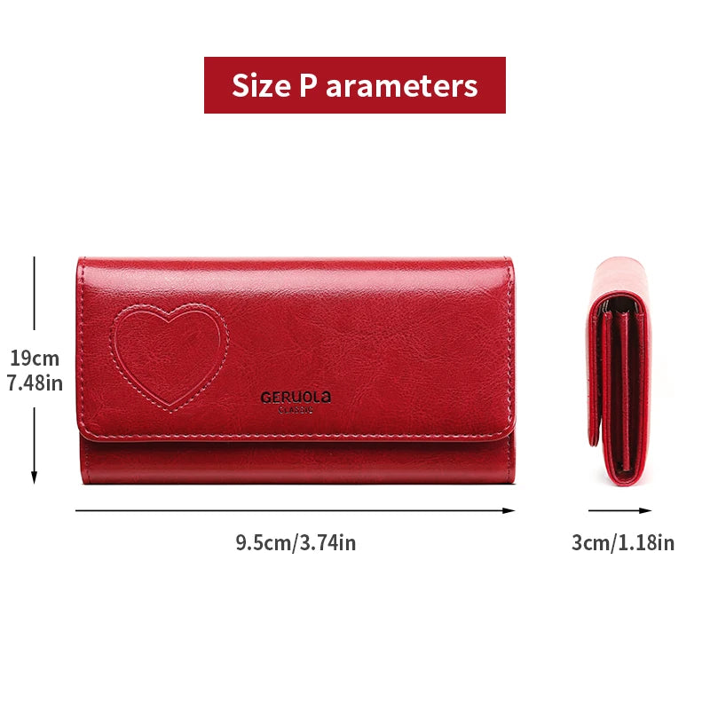 GERUOLA RFID Anti Theft Long Wallet With Demagnetization