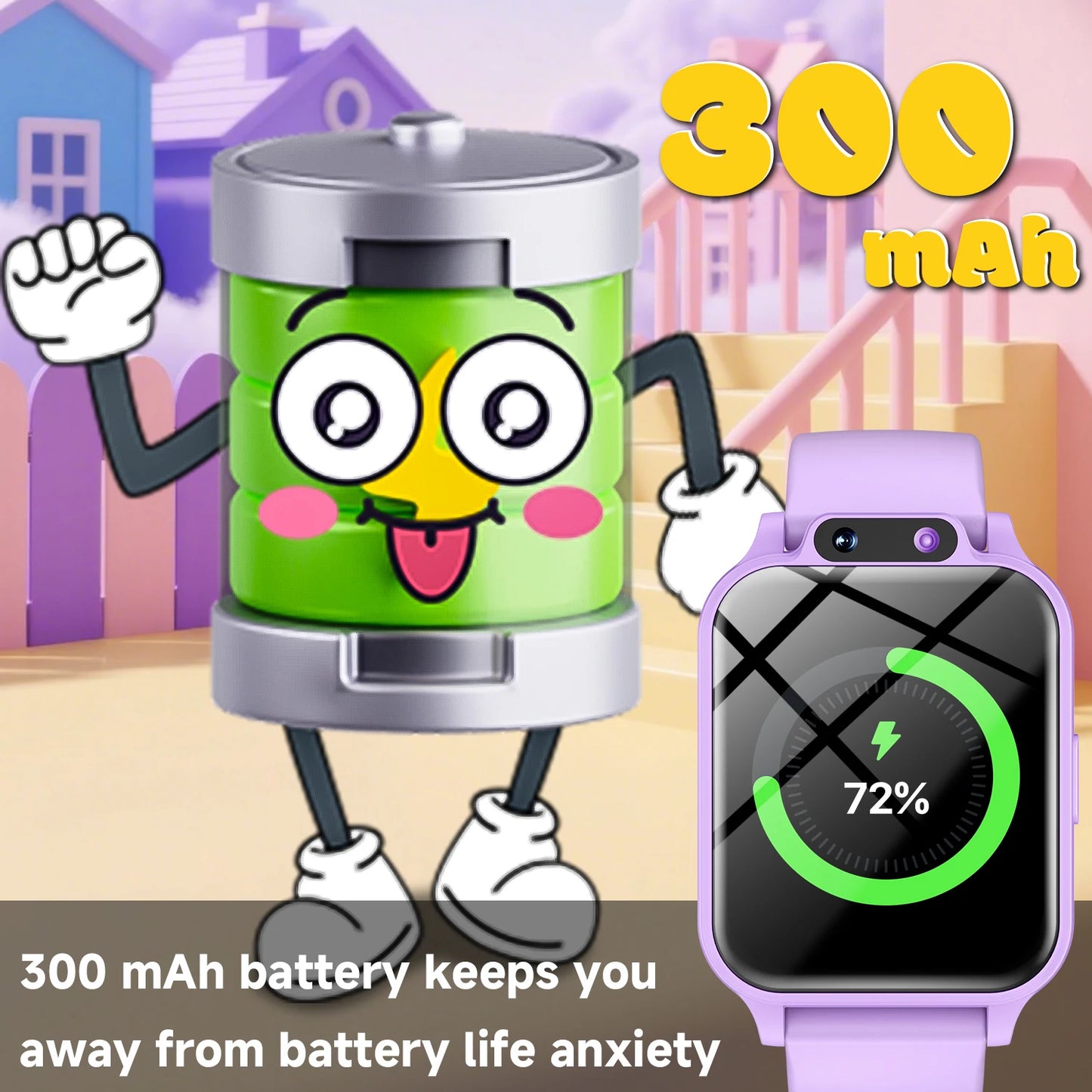SIMSONLAB Kids Smartwatch With HD Camera Stopwatch And 18 Games