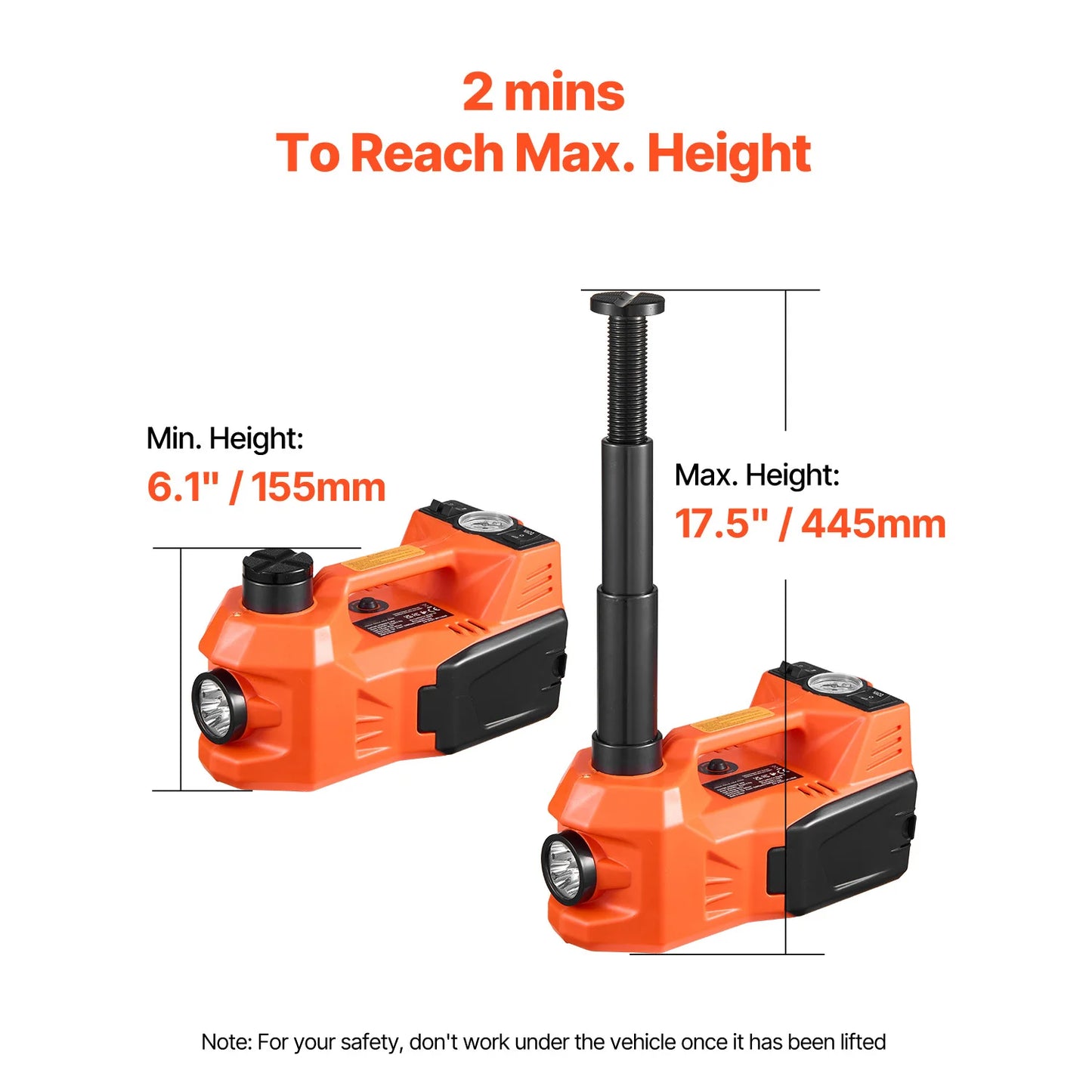 Succebuy 5T Electric Car Jack With Built In Inflator LED