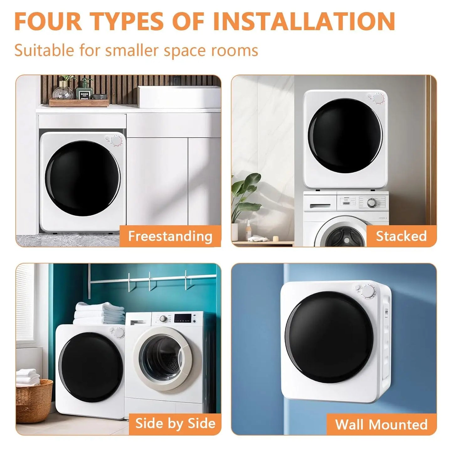 Fully Automatic Portable Washer Dryer Combo With Five Modes
