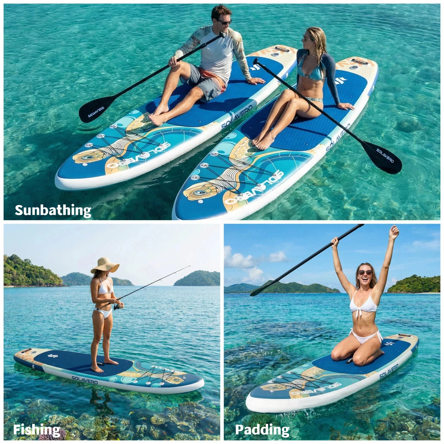 Inflatable Stand Up Paddle Board Non Slip EVA Deck With Premium Accessories