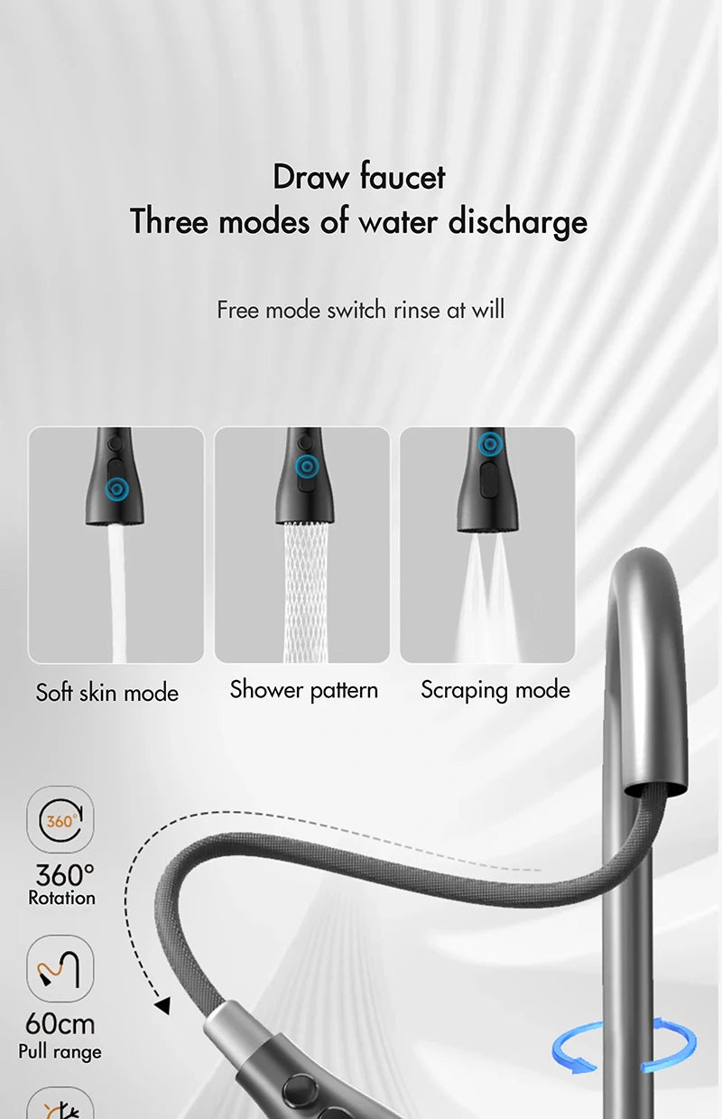 MYQualife 304 Stainless Steel Waterfall Kitchen Sink With Digital Display Faucet