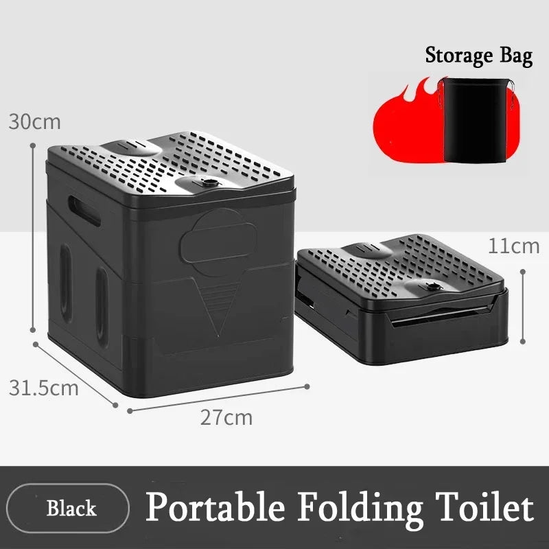 Outdoor Folding Portable Toilet For Camping And Travel Reusable