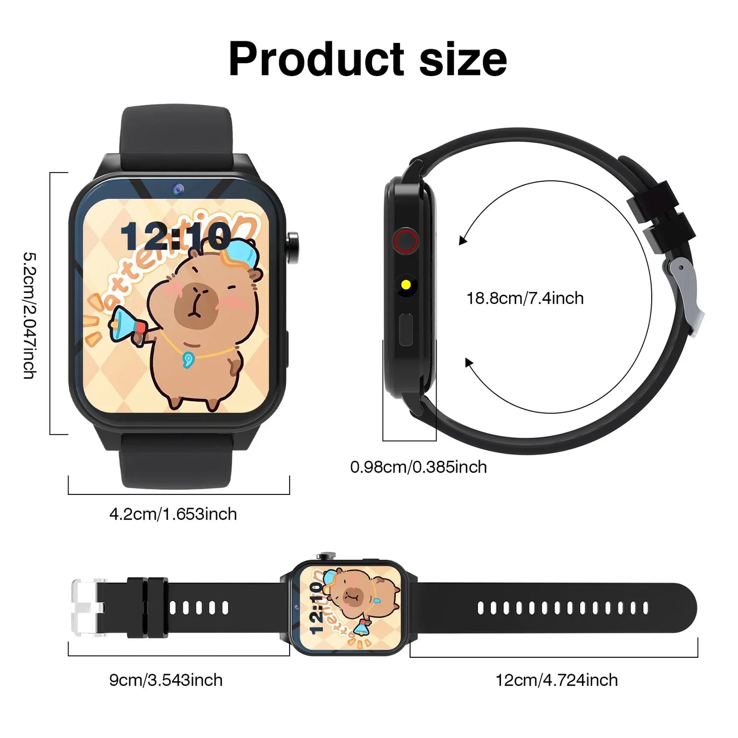 Odelettevcy Kids Smart Watch With 18 Games Camera Waterproof