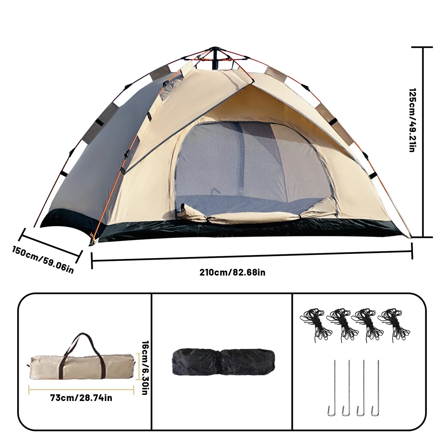 Pakicetus Instant Golden Tent Portable Sun and Rain Shelter