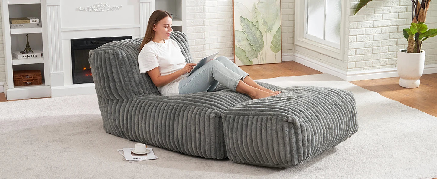 Bean Bag Lounger Chair With Memory Foam