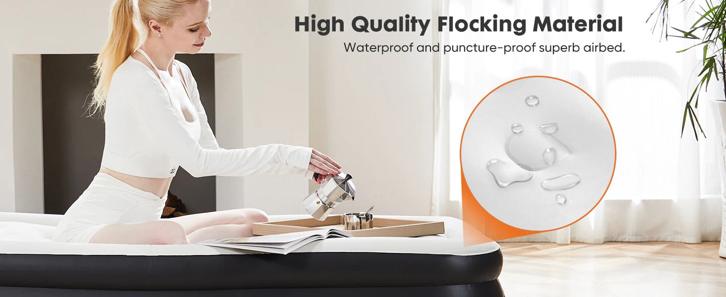 JHK Air Mattress Double Height With Non Slip Bottom