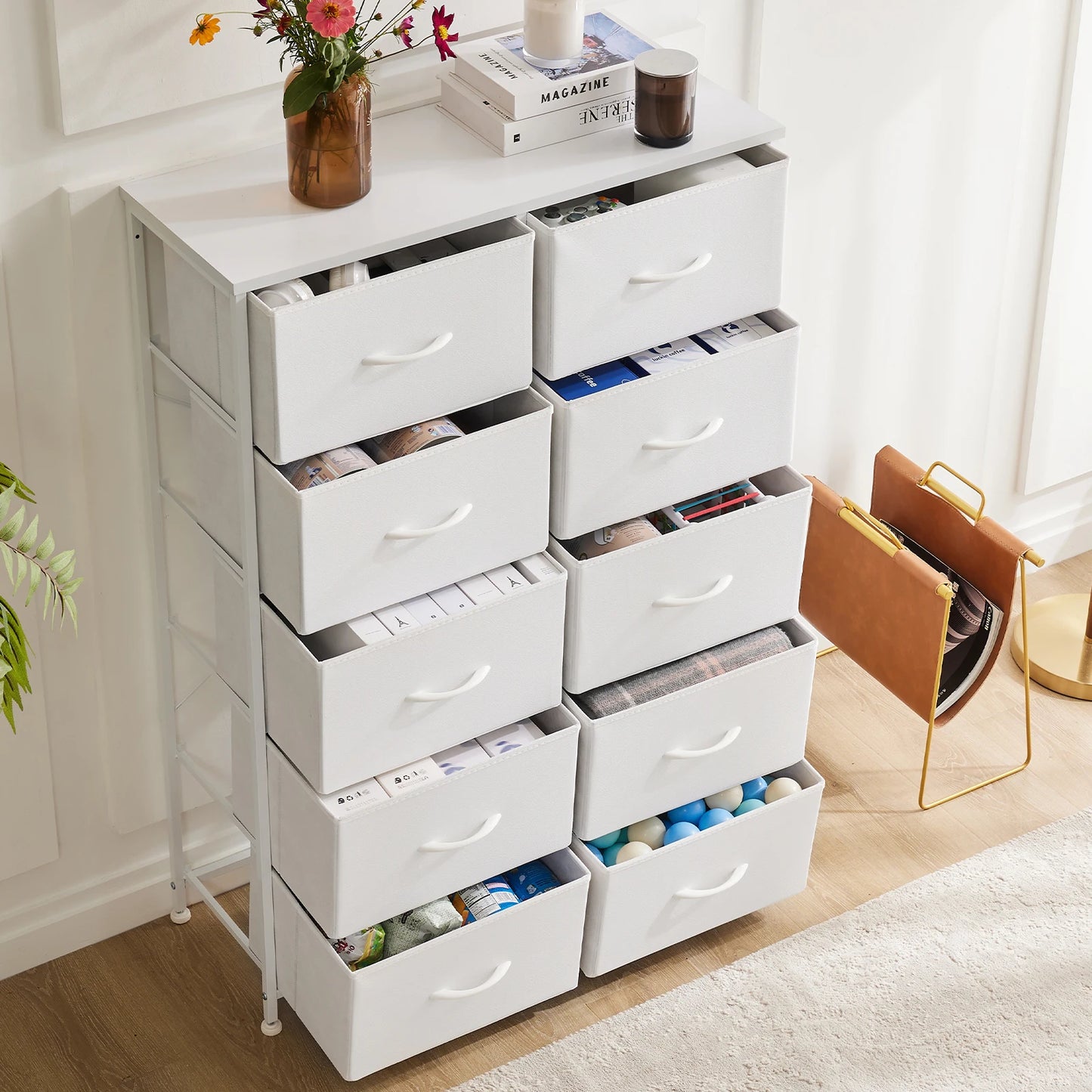 JHK Bedroom Wardrobe Storage Chest With Drawers For Bedroom