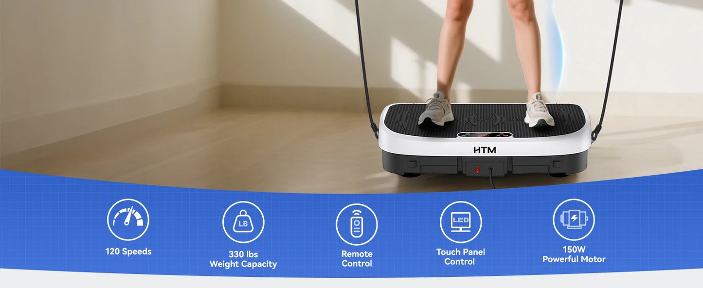 HTM Vibration Plate Multifunction Trainer for Home Gym 330lb