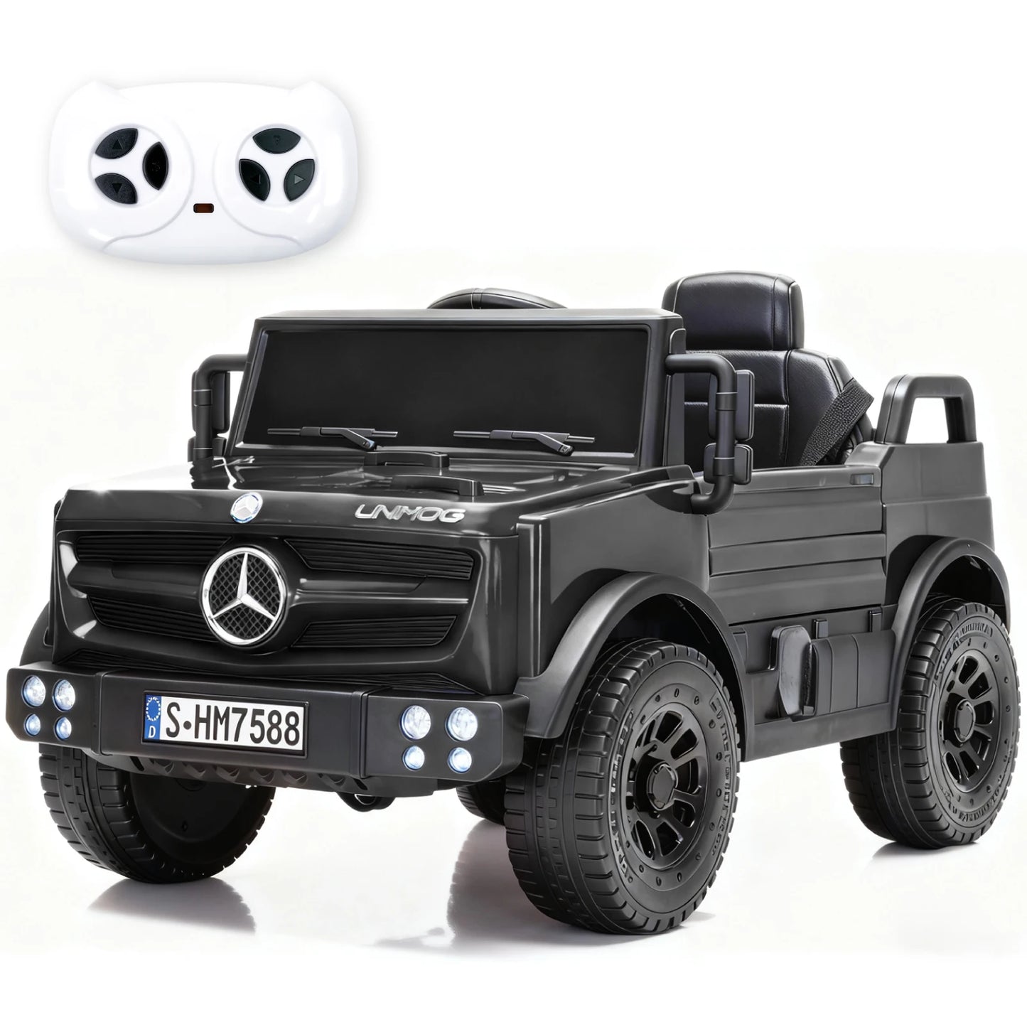 HIMEILI 12V Mercedes Benz Unimog Ride On Car For Kids Remote Control