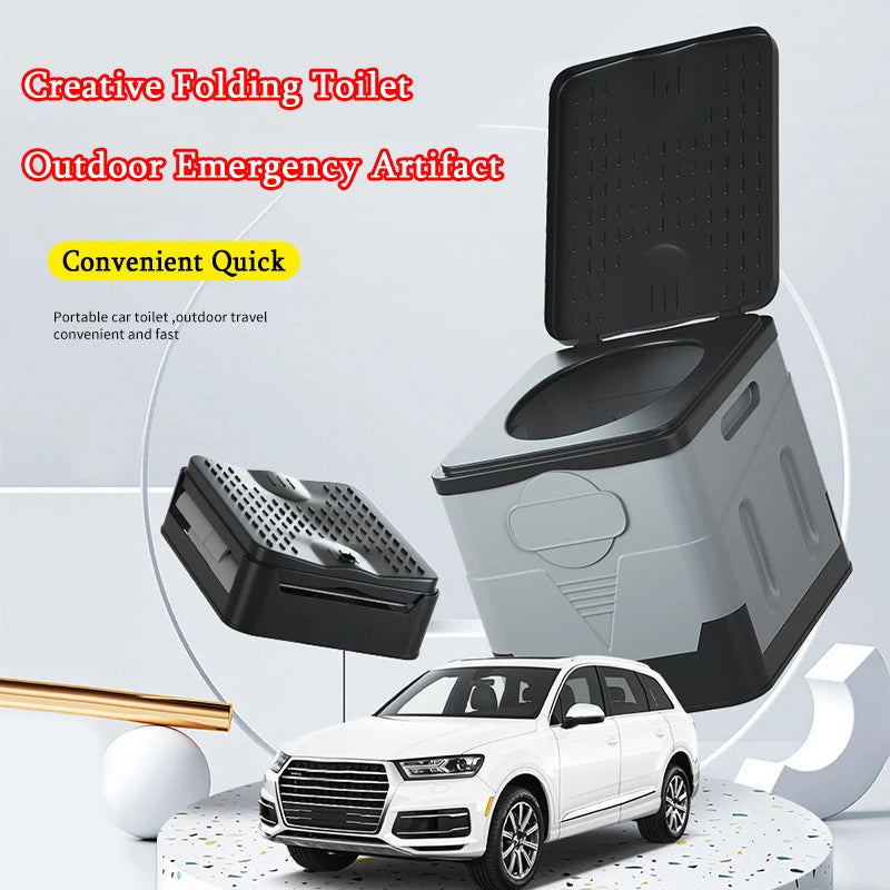 Outdoor Folding Portable Toilet For Camping And Travel Reusable