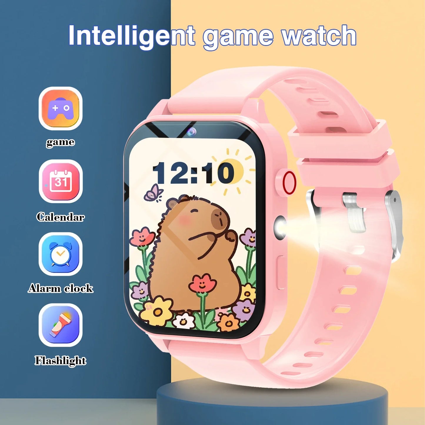 Odelettevcy Kids Smart Watch With 18 Games Camera Waterproof