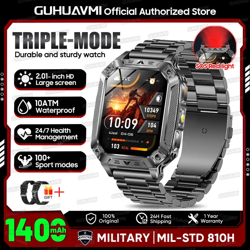 GPS Smart Watch AMOLED 1400mAh Waterproof Fitness Tracker Bluetooth Call