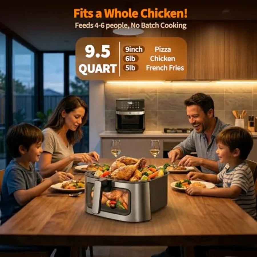 Yao Hui Huang Air Fryer 1700W Nonstick With Viewing Window