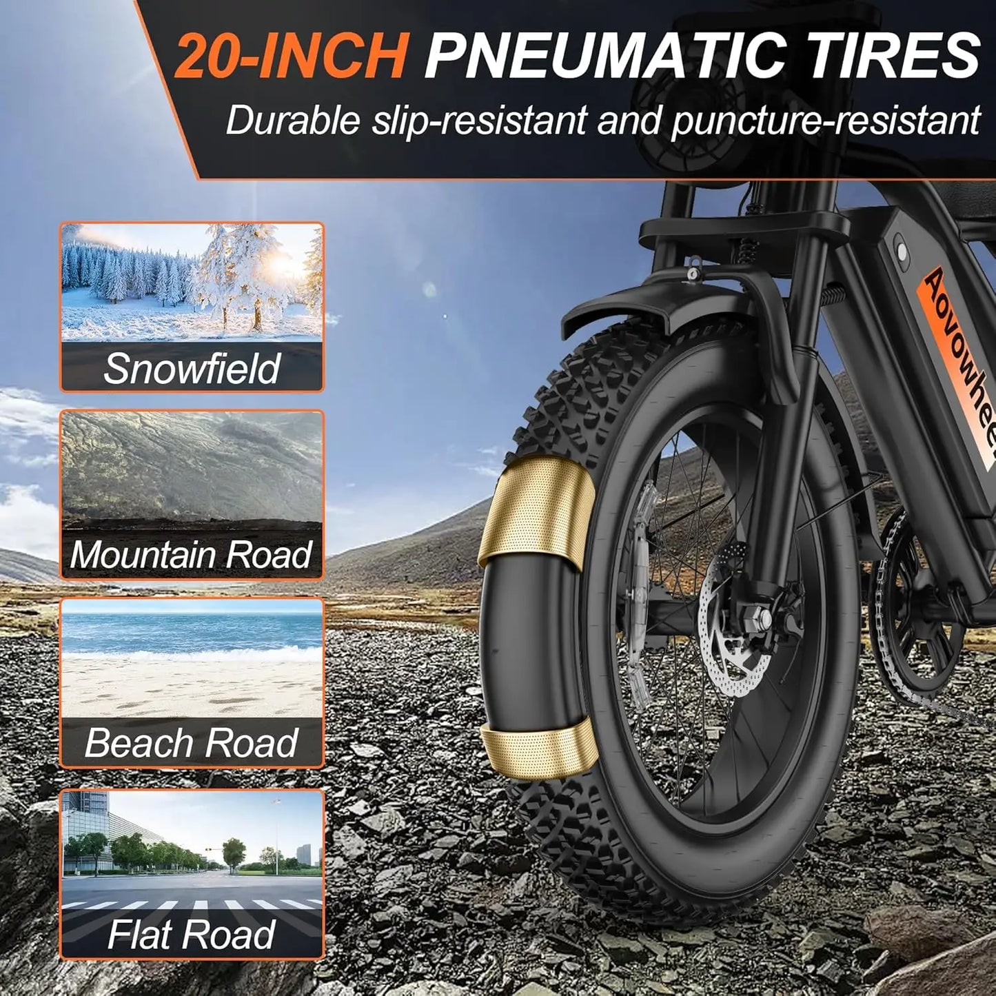 AOVOWHEEL AW2PRO Fat Tire Electric Bike
