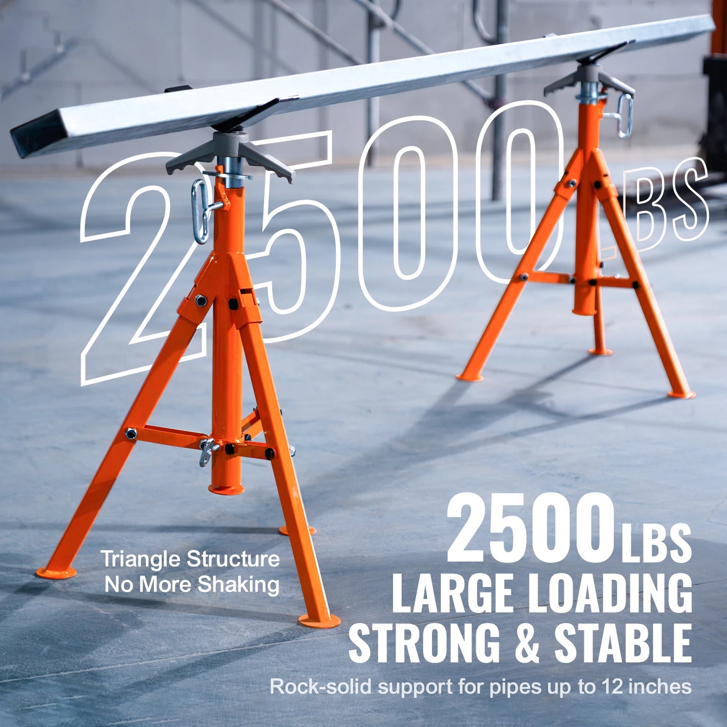 SucceBuy 2500Lbs Pipe Stand V Head Heavy Duty Industrial Grade