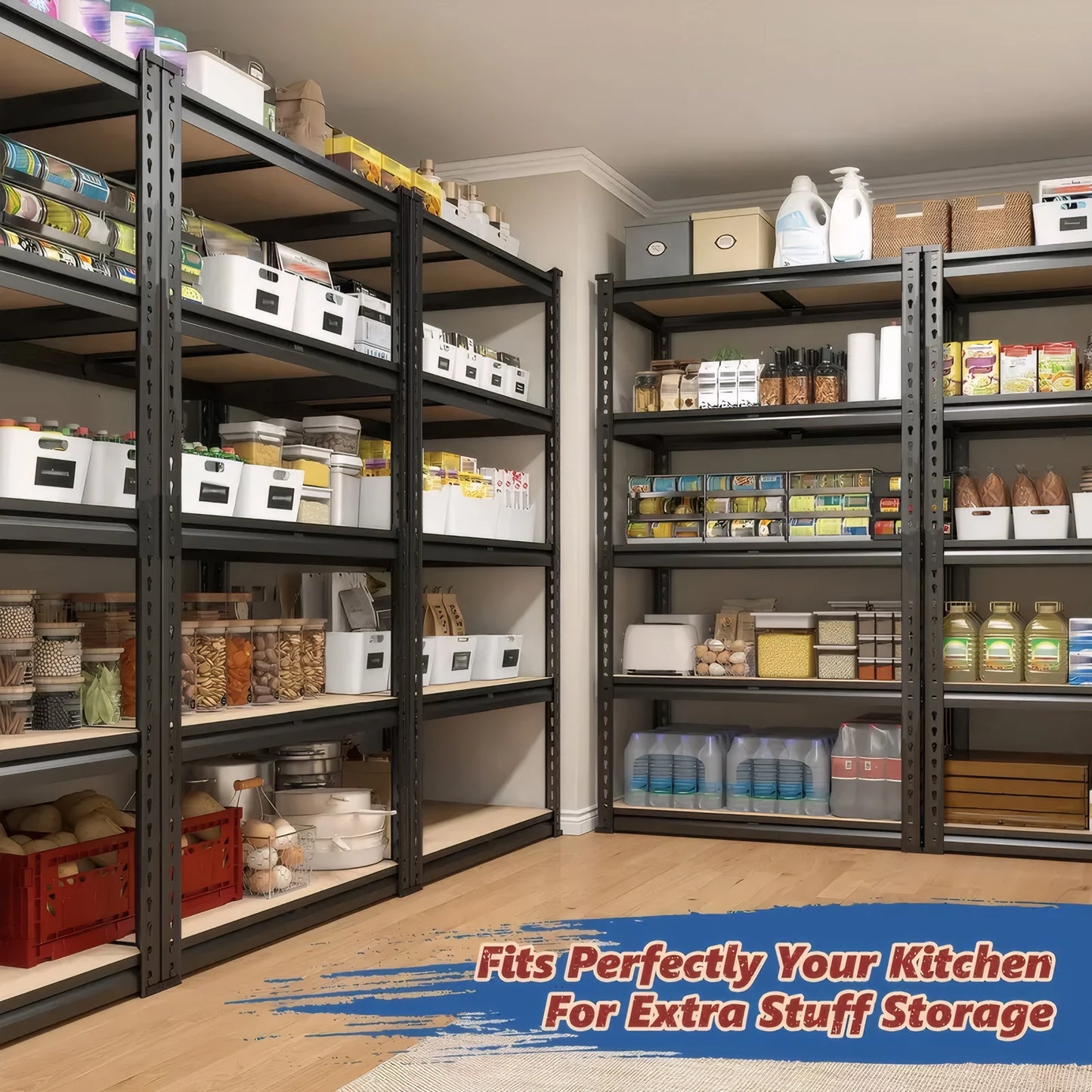 Heavy Duty 5 Tier Adjustable Garage Shelving 2000 Lbs Capacity